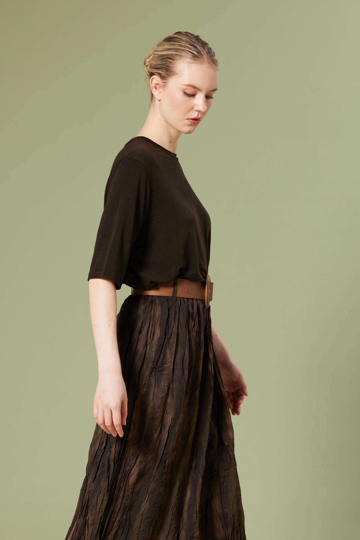 DESENLİ KEMERLİ ETEK