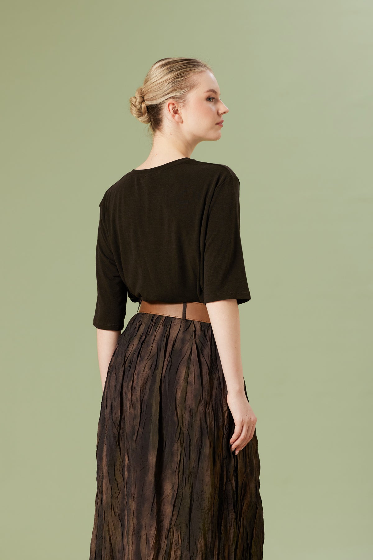 DESENLİ KEMERLİ ETEK