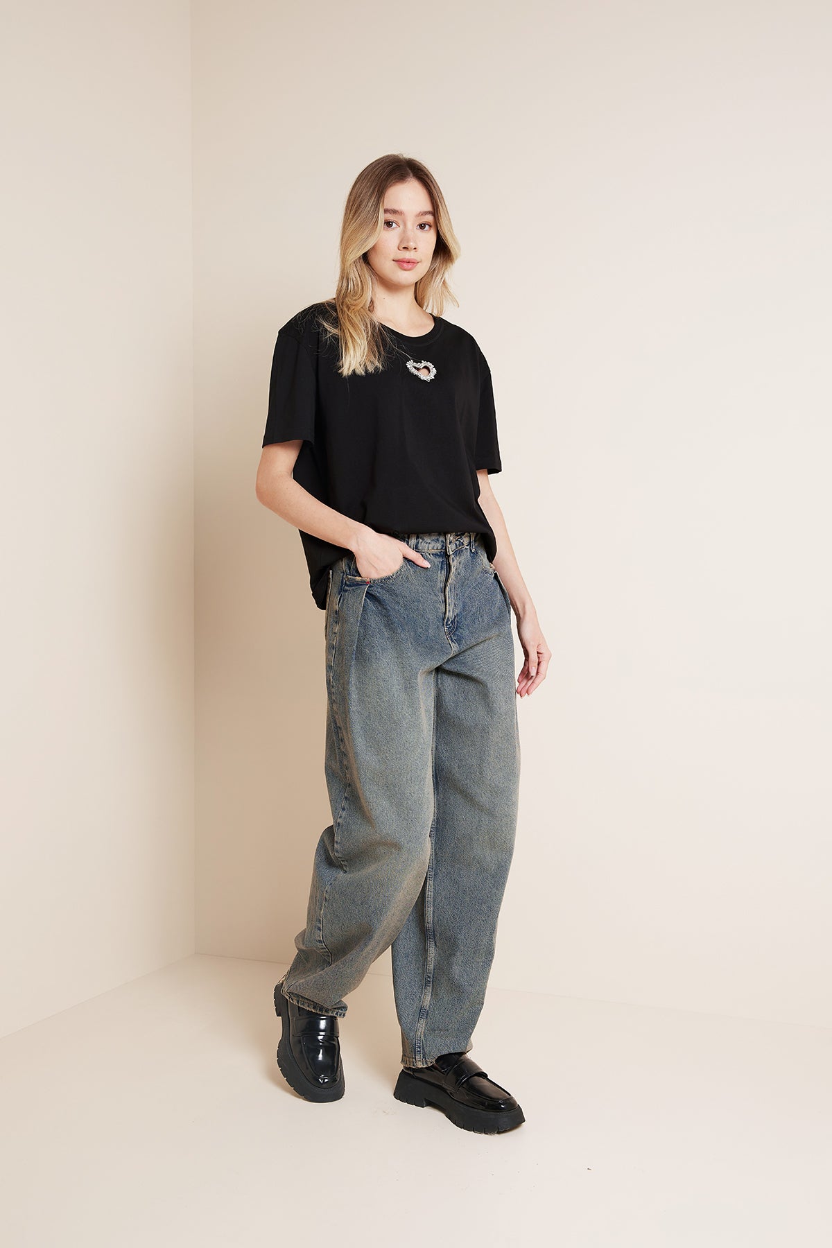 DİKİŞ DETAYLI DENIM PANTOLON
