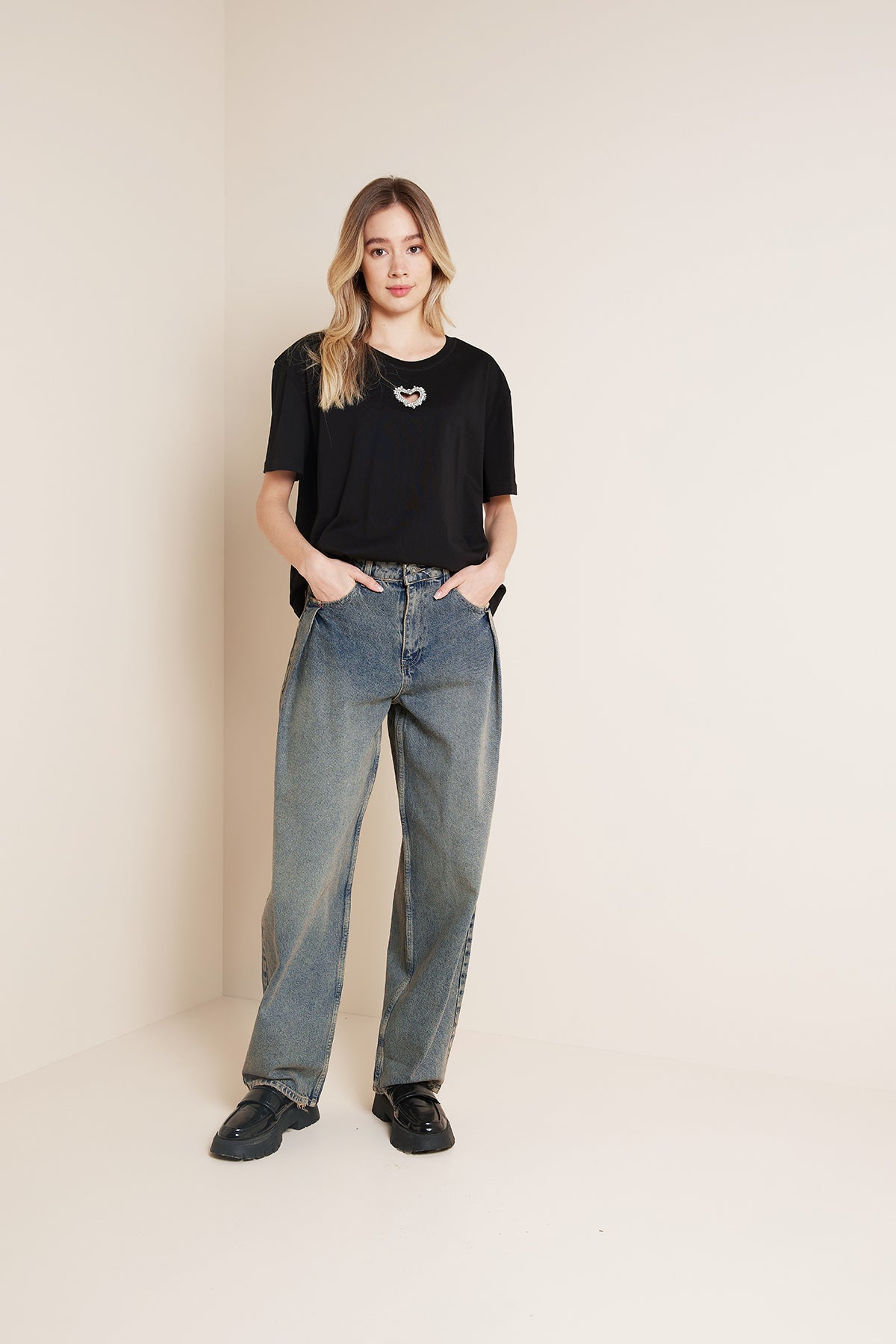 DİKİŞ DETAYLI DENIM PANTOLON