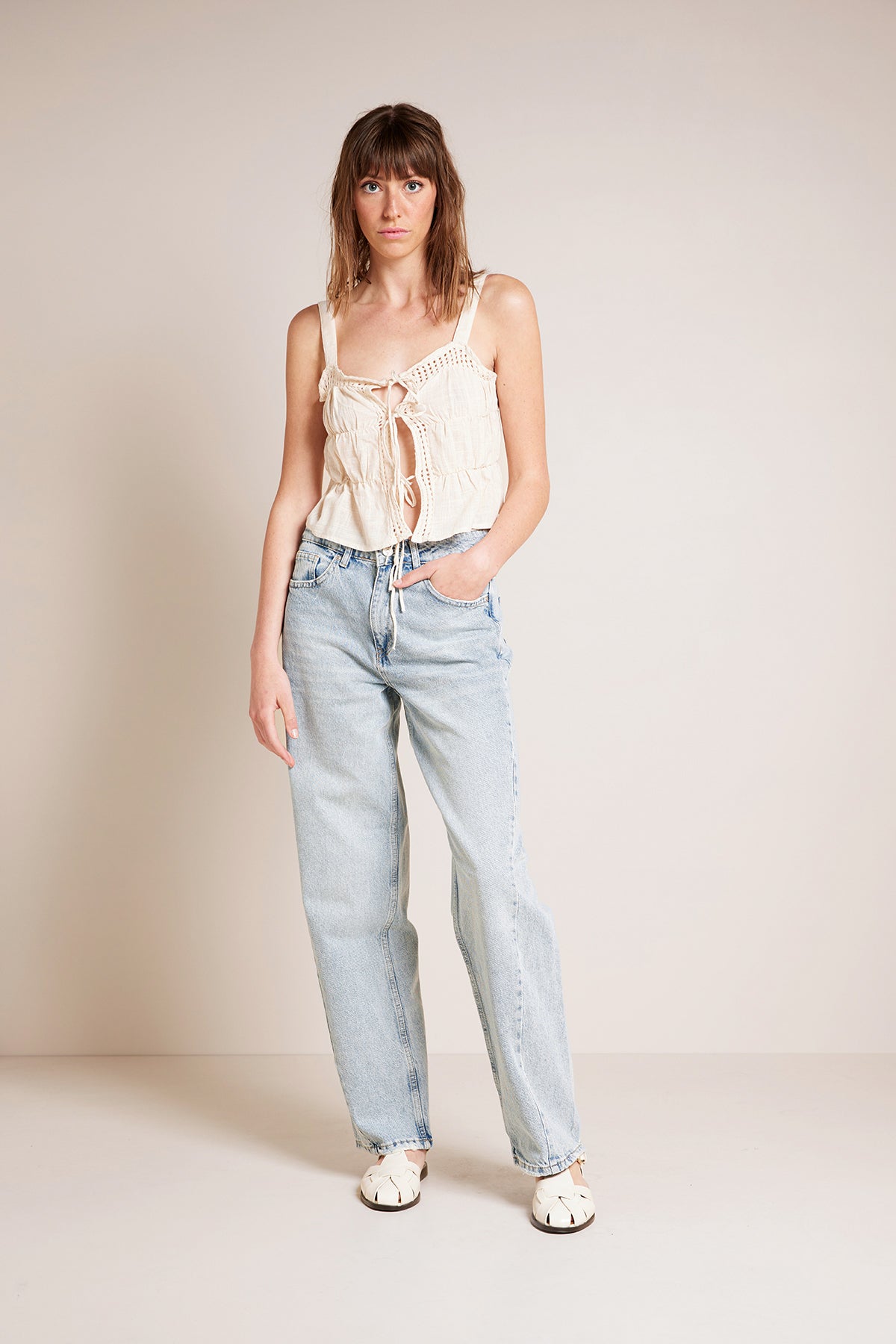 DİKİŞ DETAYLI DENIM PANTOLON