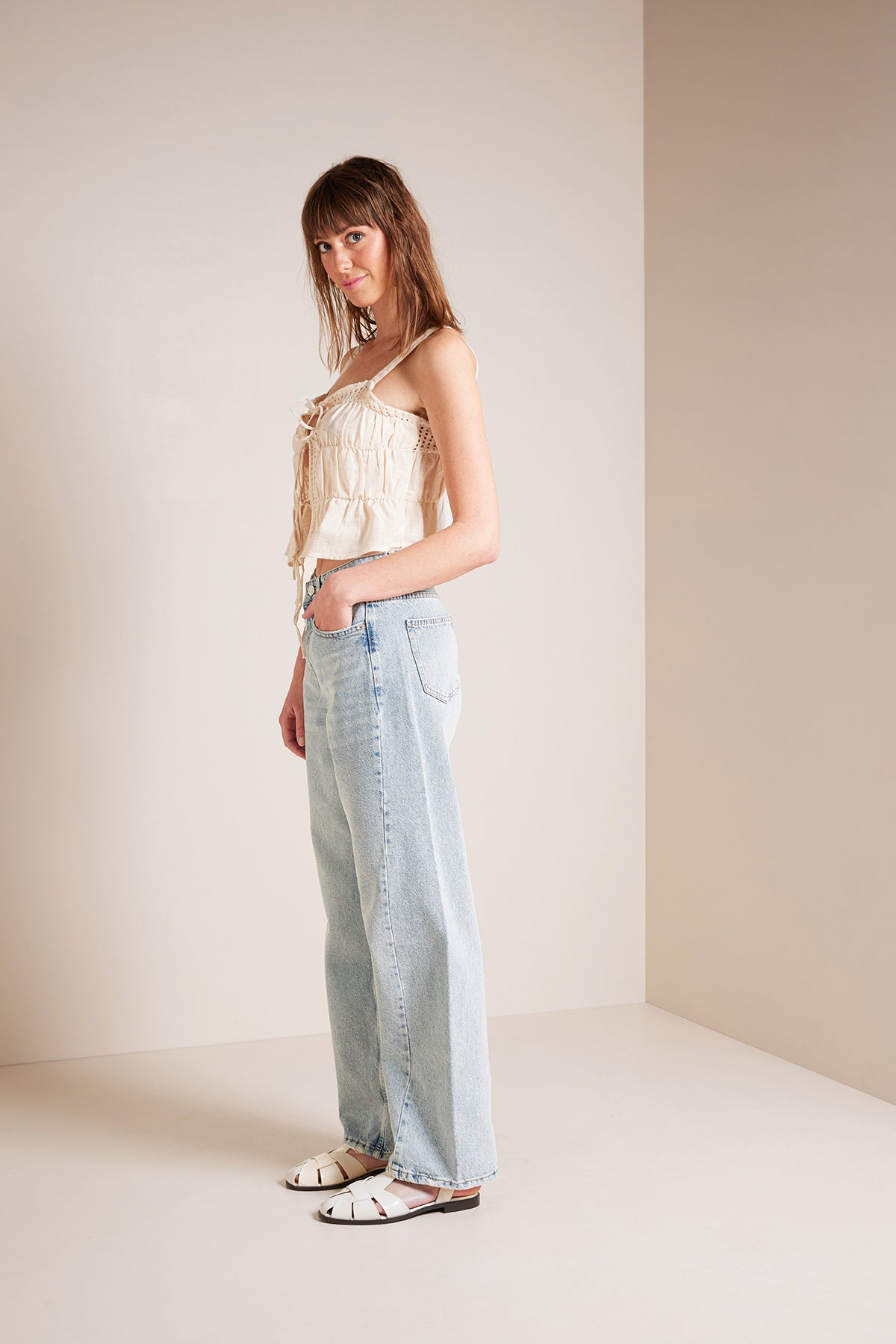 DİKİŞ DETAYLI DENIM PANTOLON