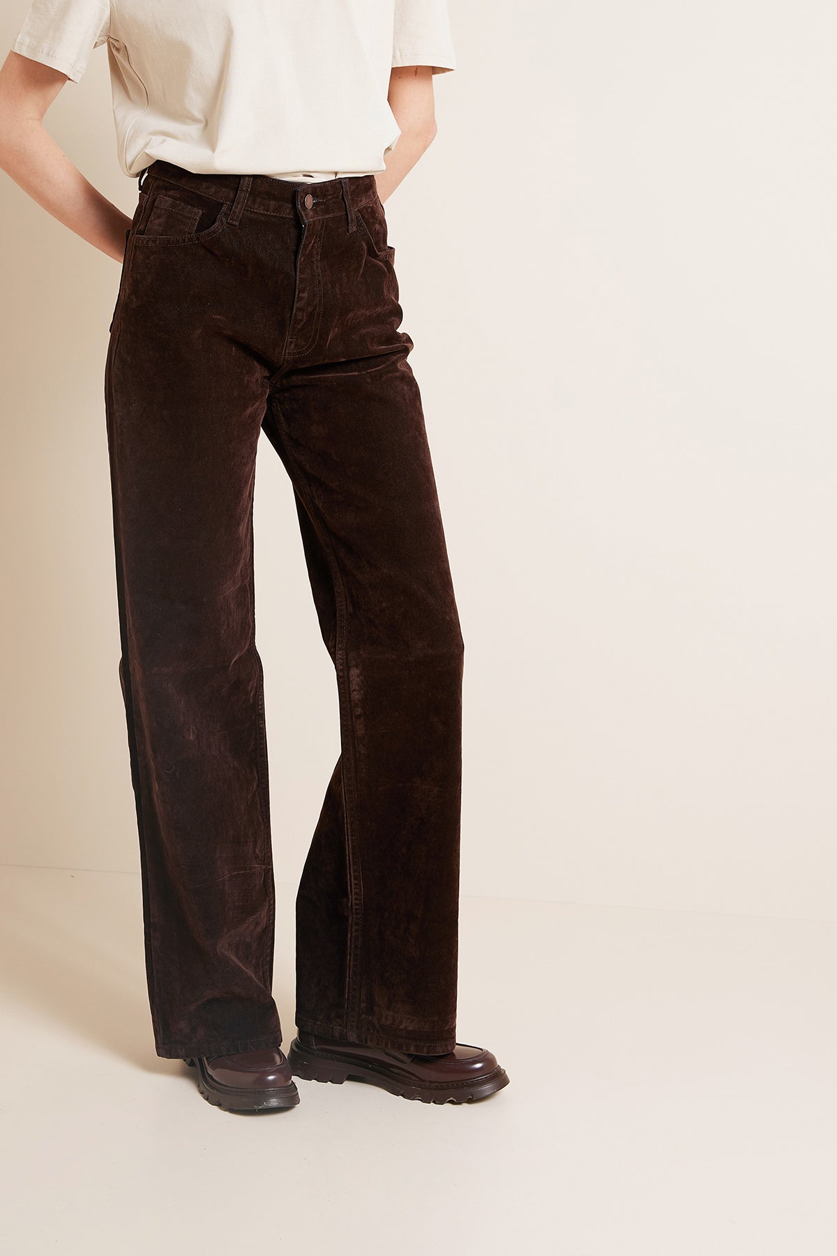 FLOKLU STRAIGHT FIT DENIM PANTOLON
