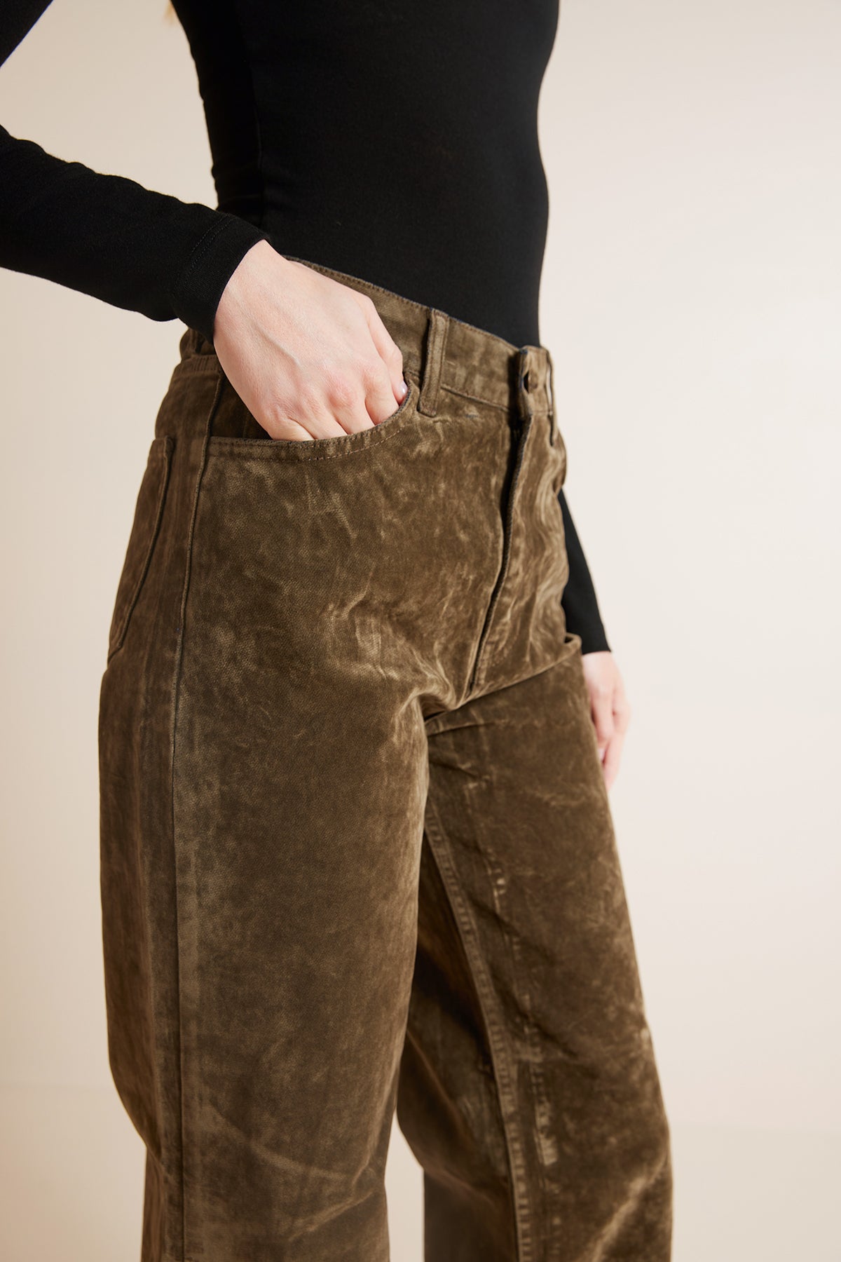 FLOKLU STRAIGHT FIT DENIM PANTOLON