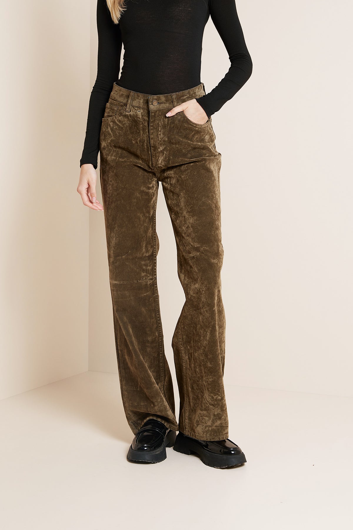 FLOKLU STRAIGHT FIT DENIM PANTOLON