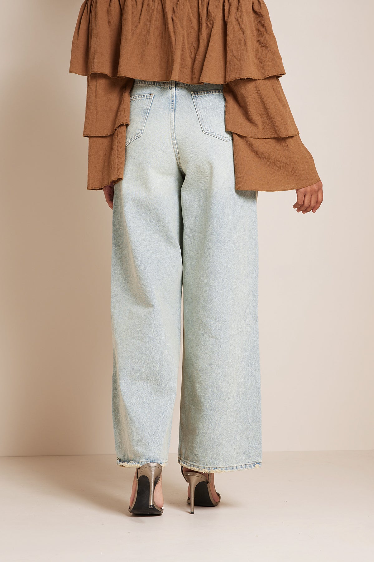GENİŞ KESİM DENIM PANTOLON