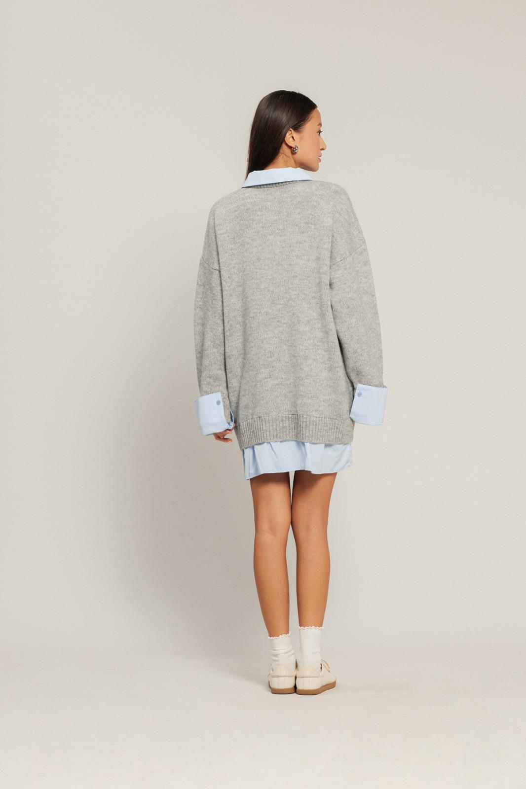 GÖMLEK GÖRÜNÜMLÜ V YAKA ELBİSE