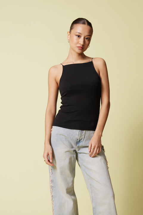 SİYAH — HALTER YAKA TOP