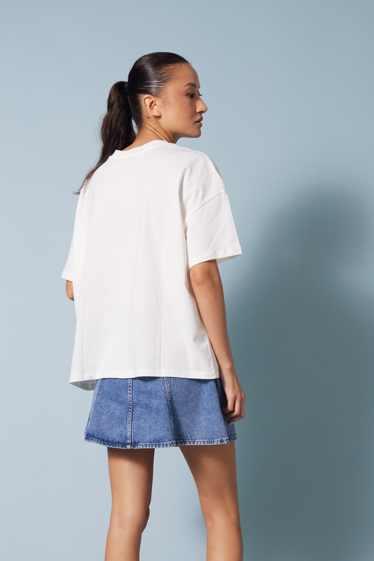 ITALIA BASKILI KISA KOLLU T-SHIRT