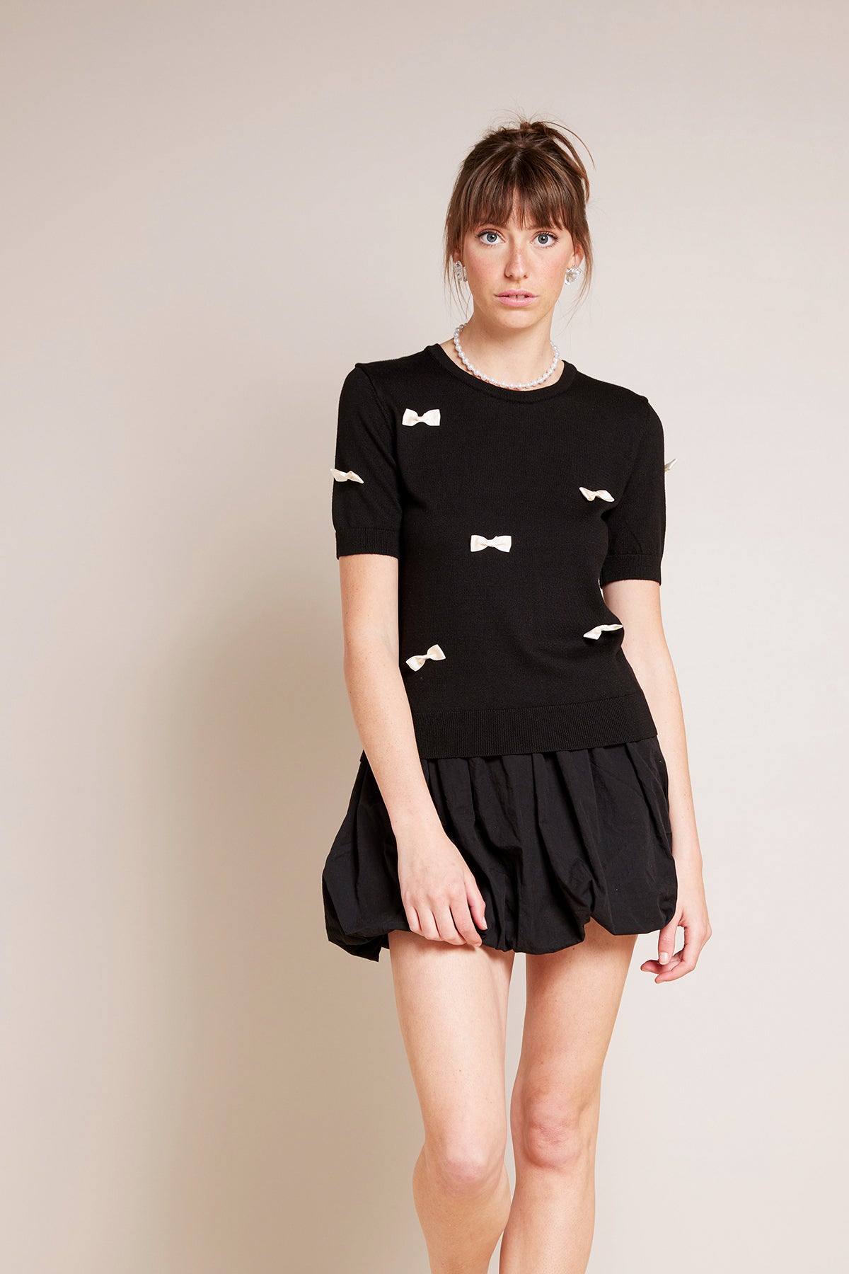 KADIN TRİKO FİYONKLU BLUZ