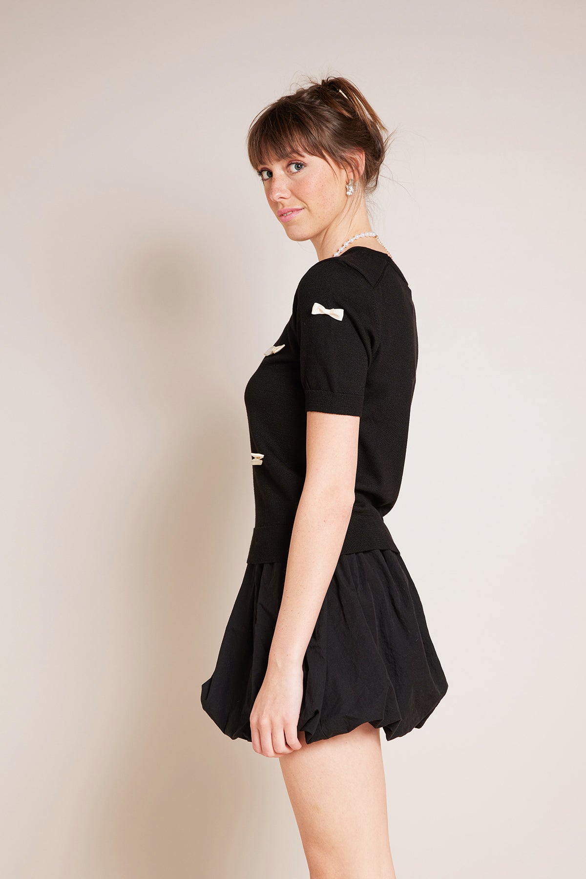 KADIN TRİKO FİYONKLU BLUZ