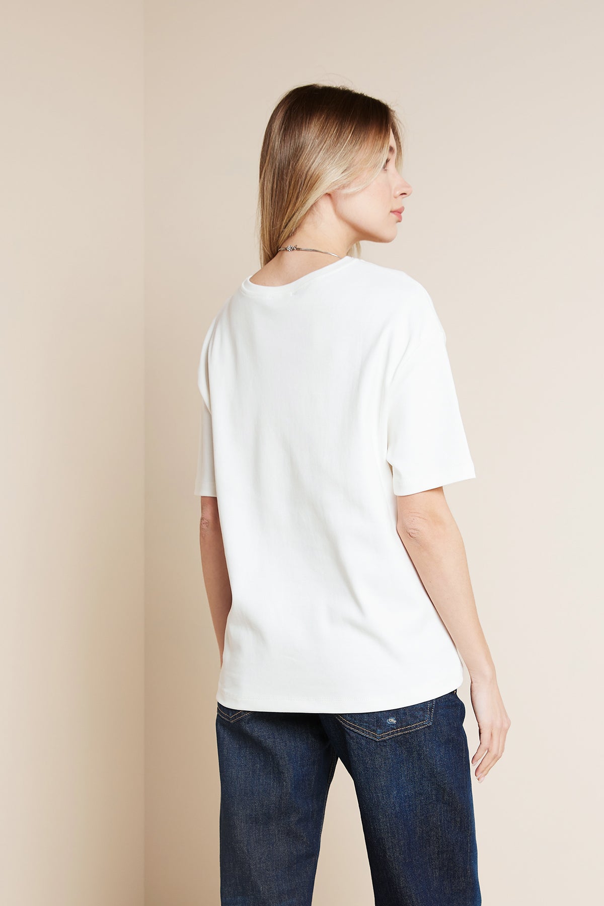 KALP NAKIŞLI BİSİKLET YAKA T-SHIRT