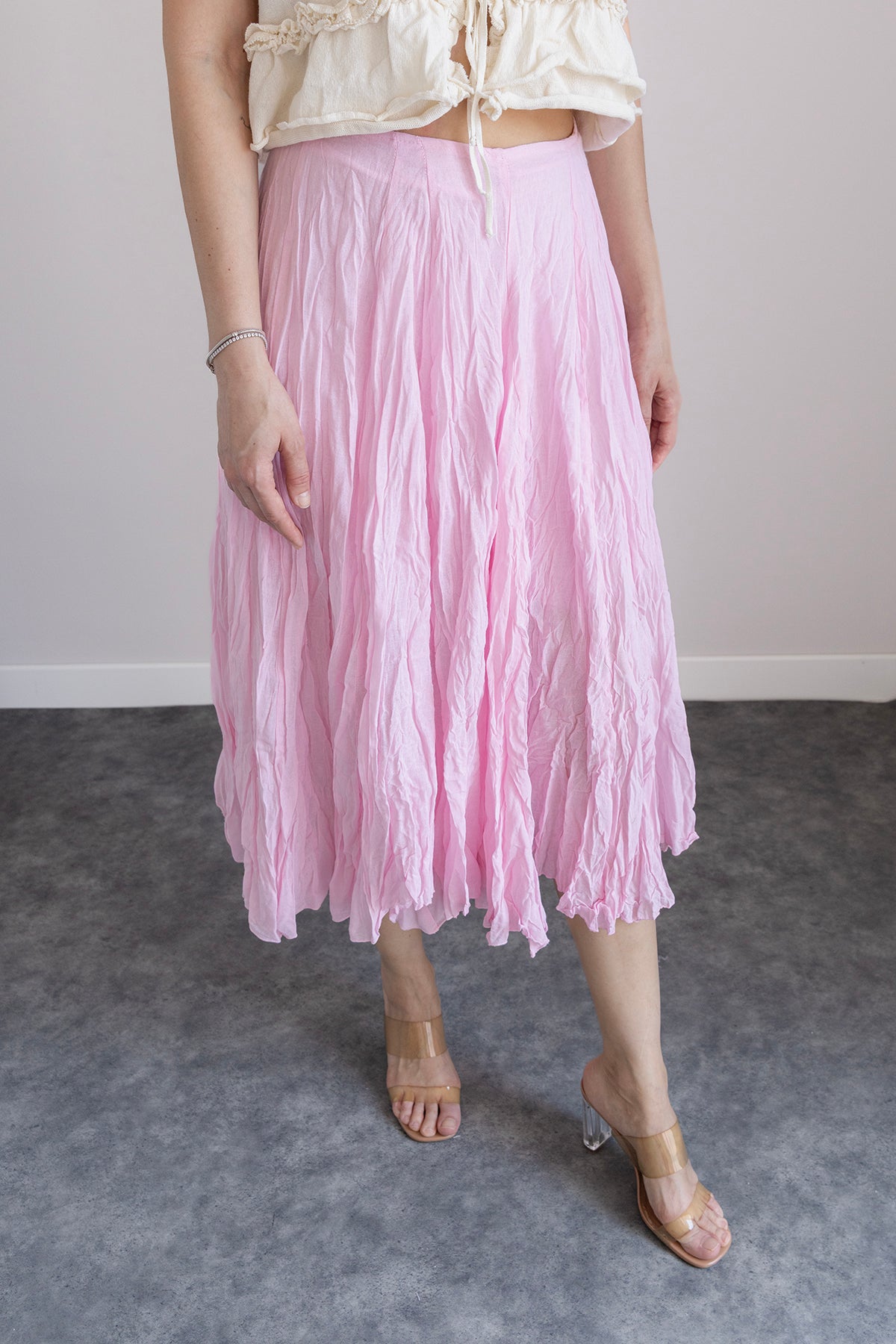 KIRIŞIK GÖRÜNÜMLÜ UZUN ETEK