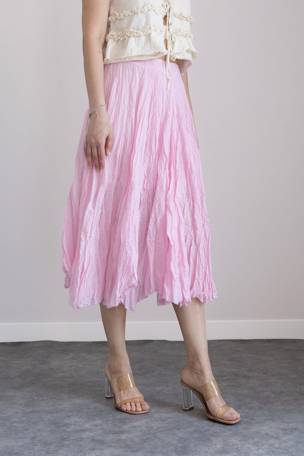 KIRIŞIK GÖRÜNÜMLÜ UZUN ETEK