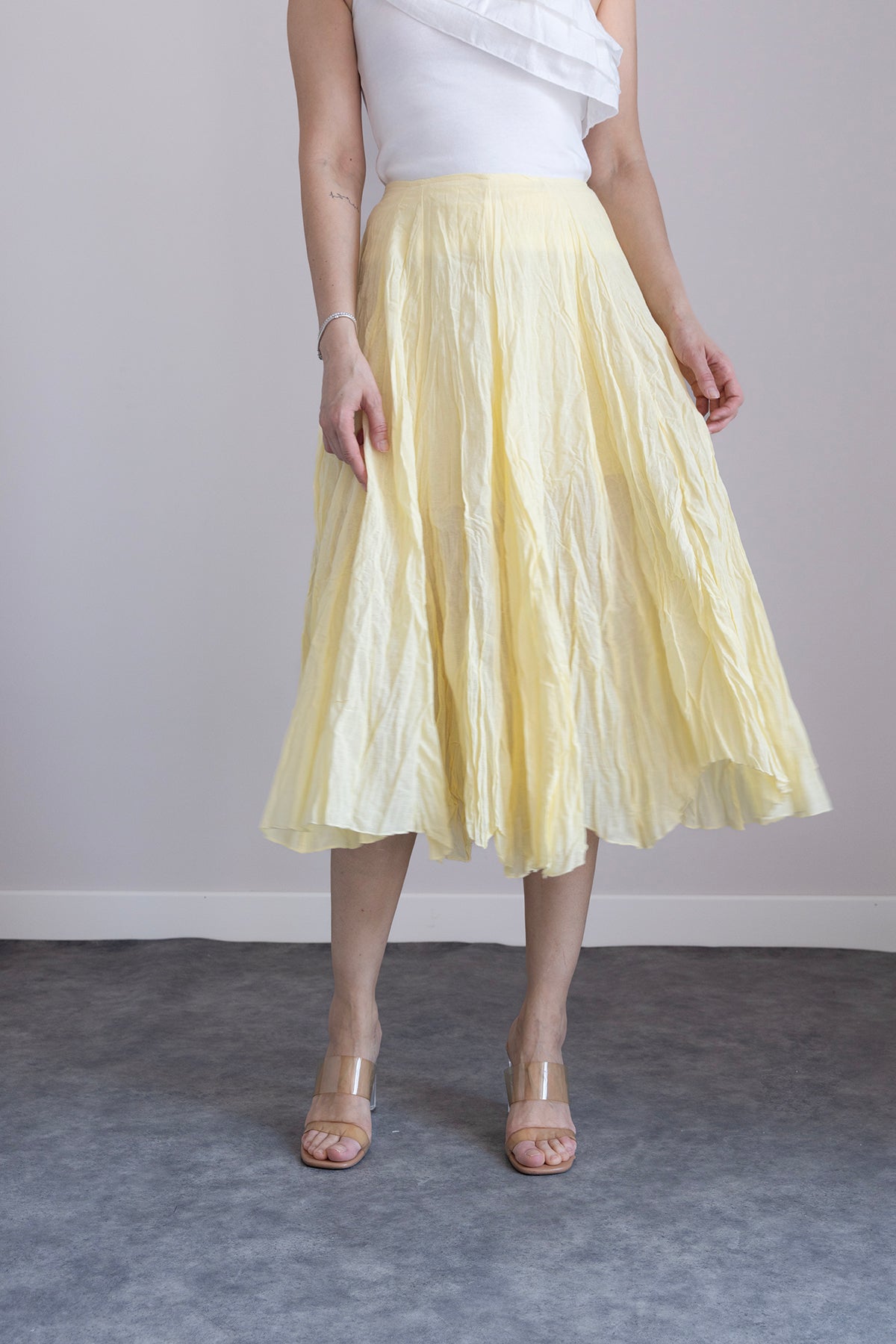 KIRIŞIK GÖRÜNÜMLÜ UZUN ETEK