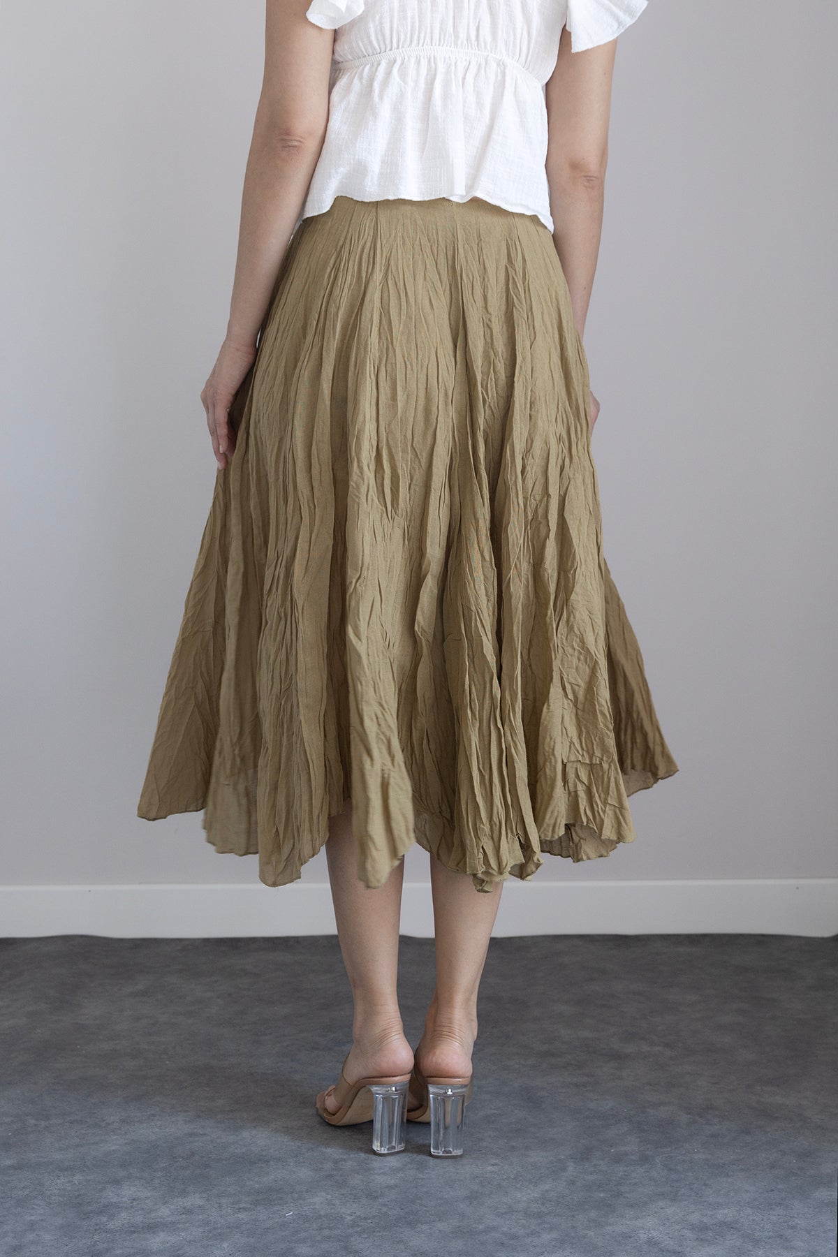 KIRIŞIK GÖRÜNÜMLÜ UZUN ETEK