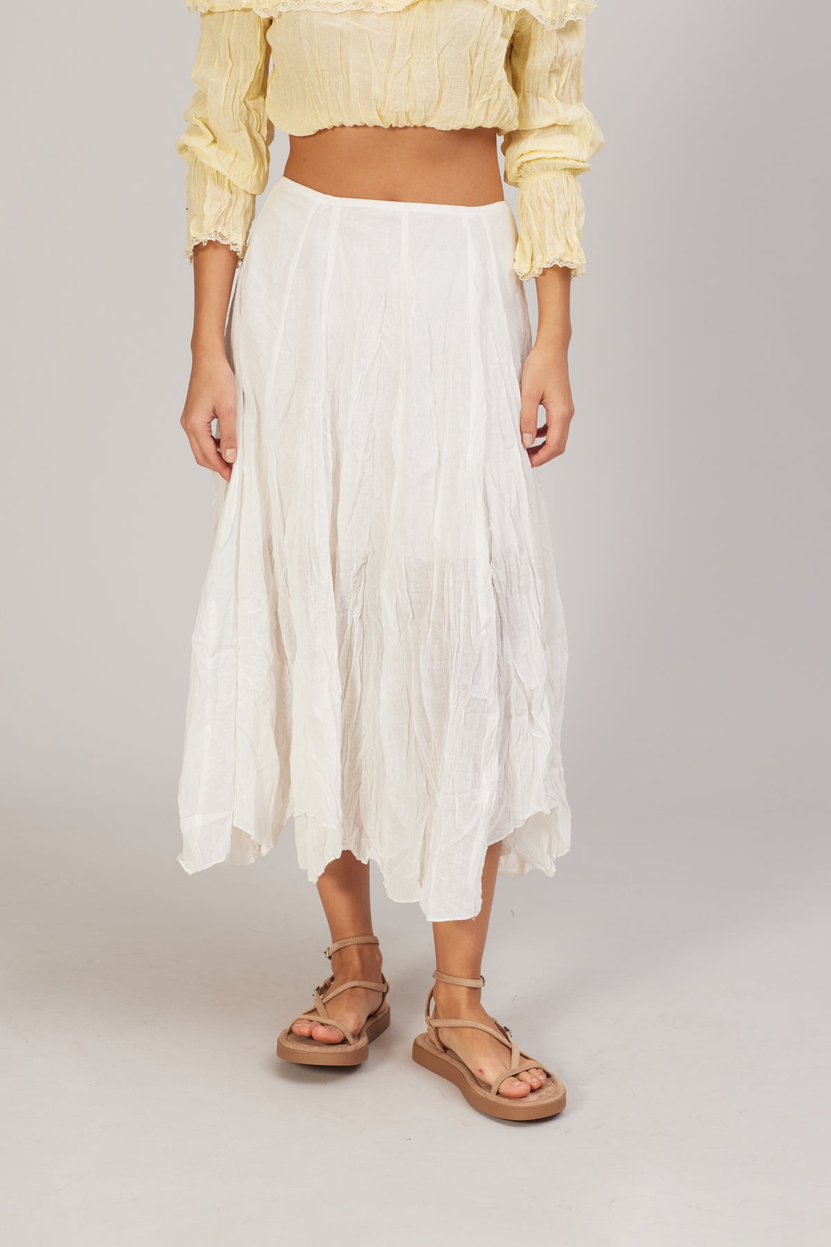 KIRIŞIK GÖRÜNÜMLÜ UZUN ETEK