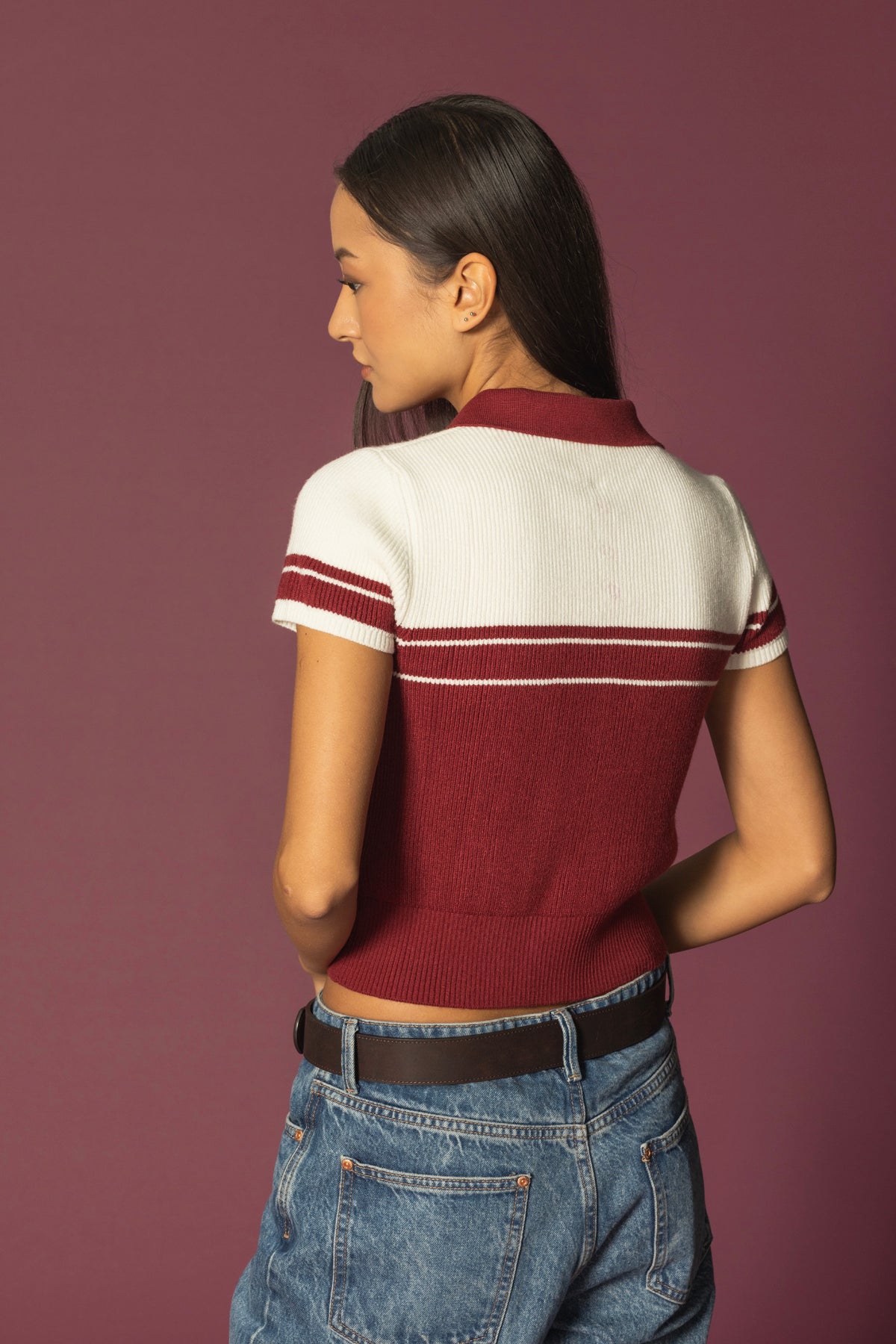 KISA KOL POLO YAKA TRİKO TOP