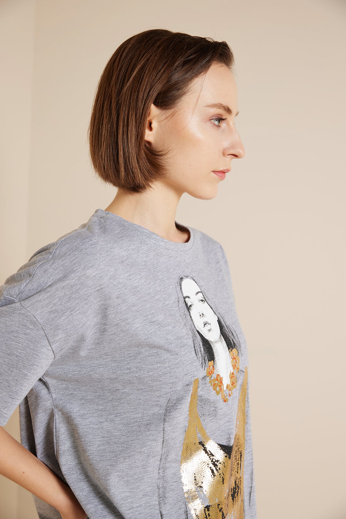 KIZ BASKILI T-SHIRT