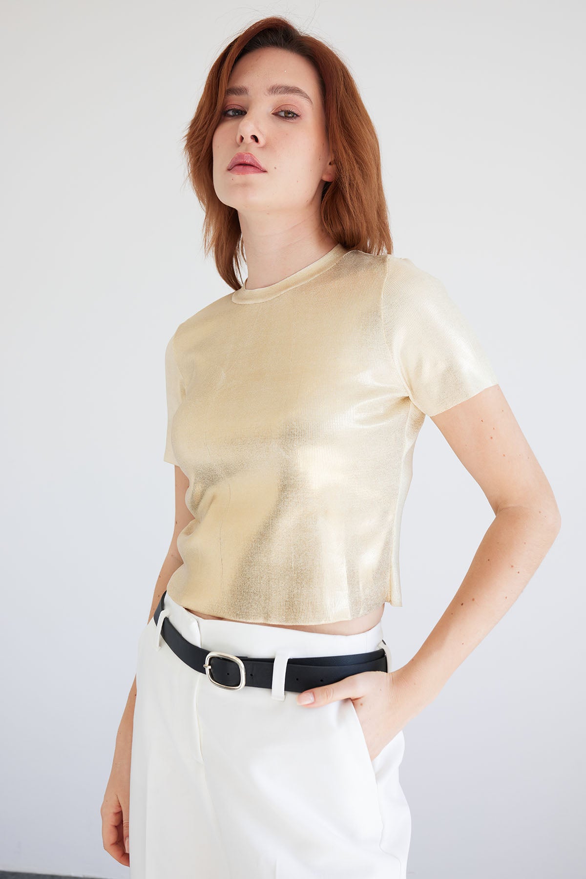 METALİK TRİKO T-SHIRT