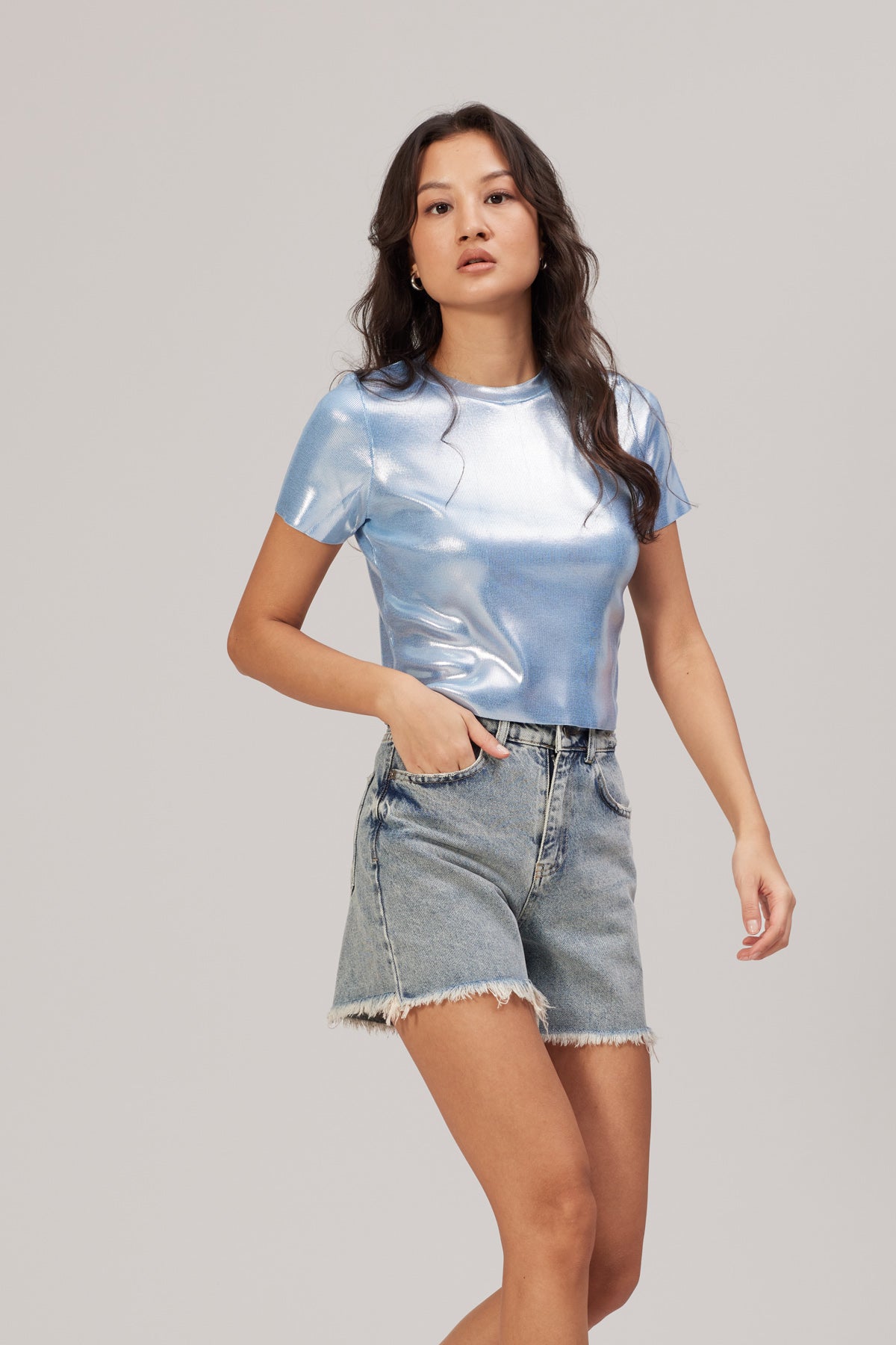 METALİK TRİKO T-SHIRT
