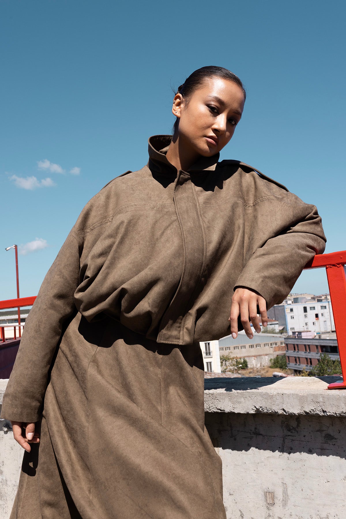 OVERSIZE SÜET BOMBER CEKET