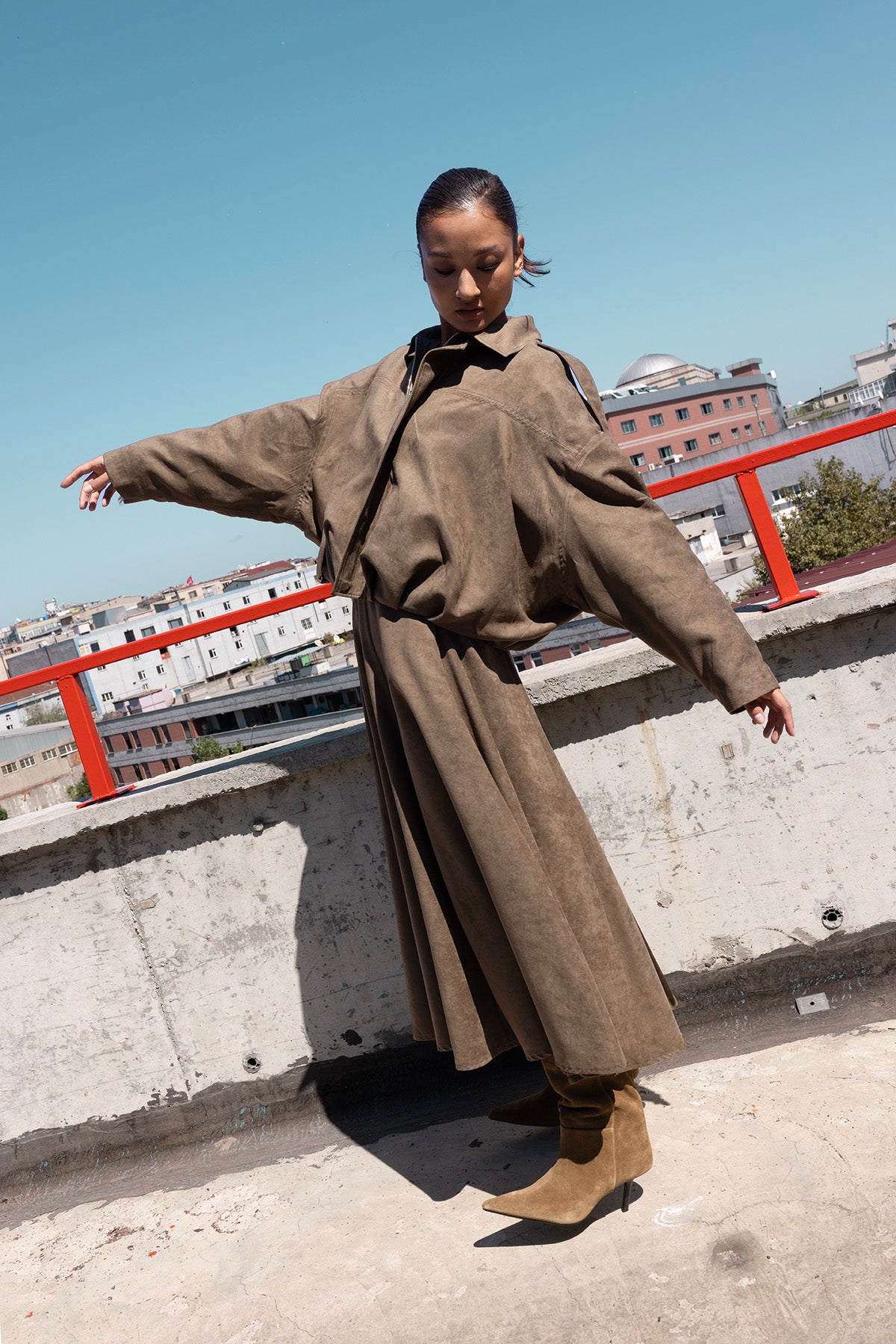 OVERSIZE SÜET BOMBER CEKET