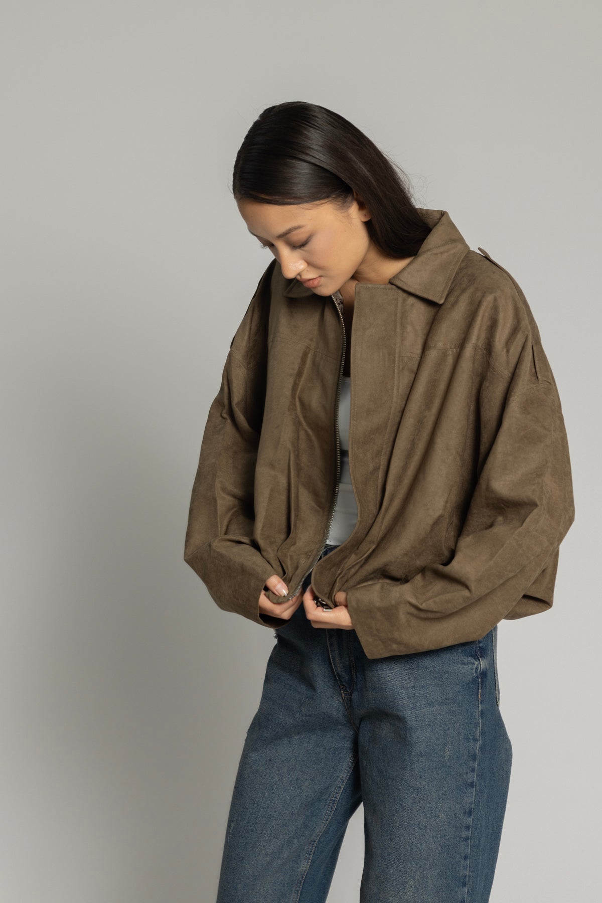 OVERSIZE SÜET BOMBER CEKET