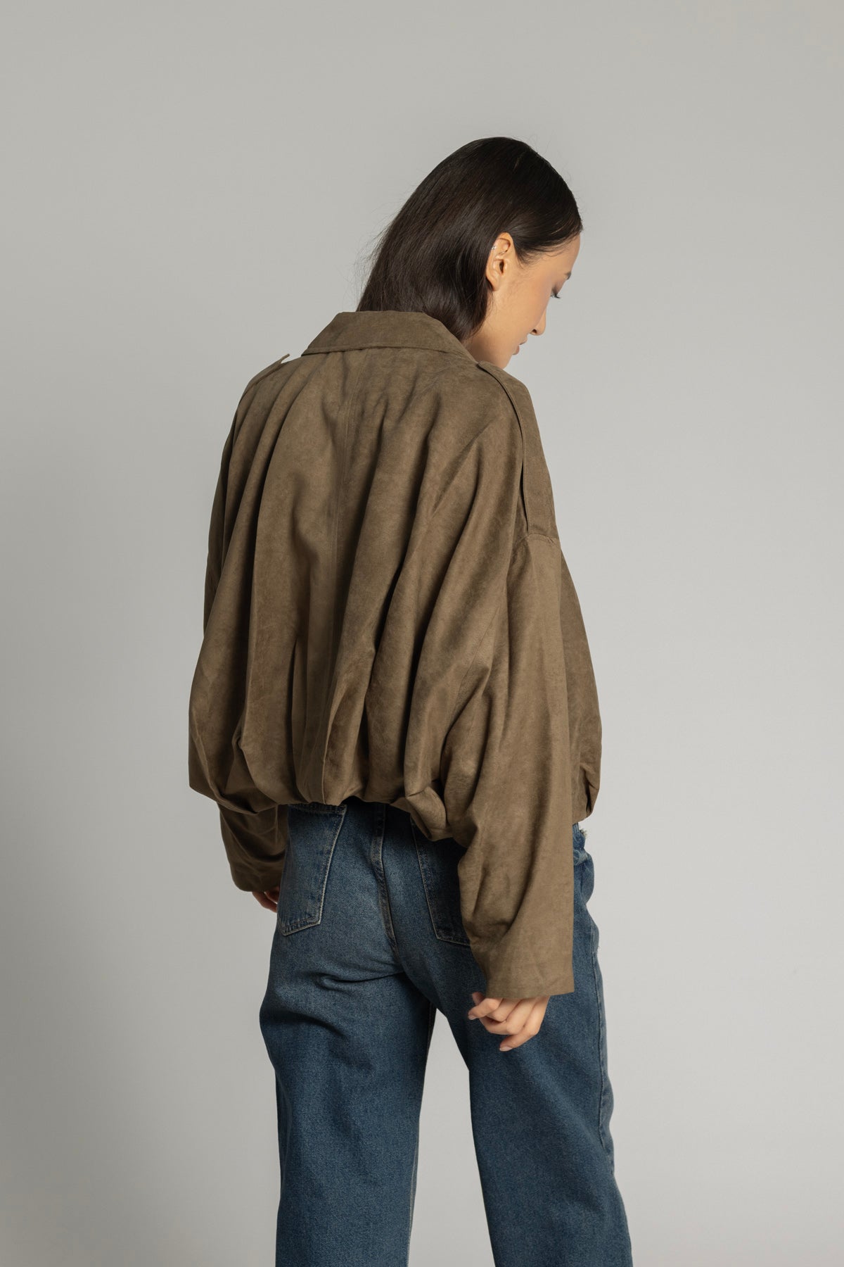 OVERSIZE SÜET BOMBER CEKET