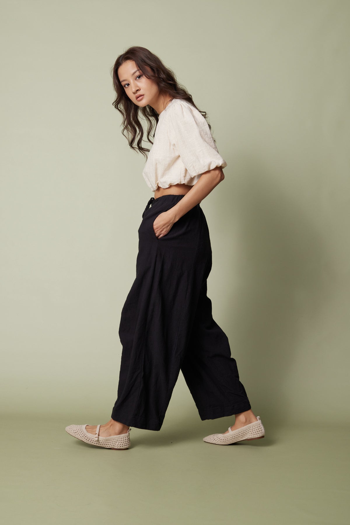 PAMUKLU BARREL FIT PANTOLON