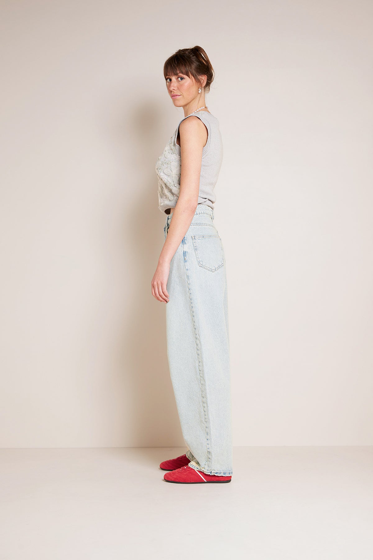 PENS DETAYLI DENIM PANTOLON