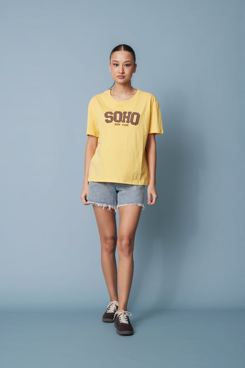 SARI — PÖTİKARE YAMA DETAYLI KISA KOLLU T-SHIRT
