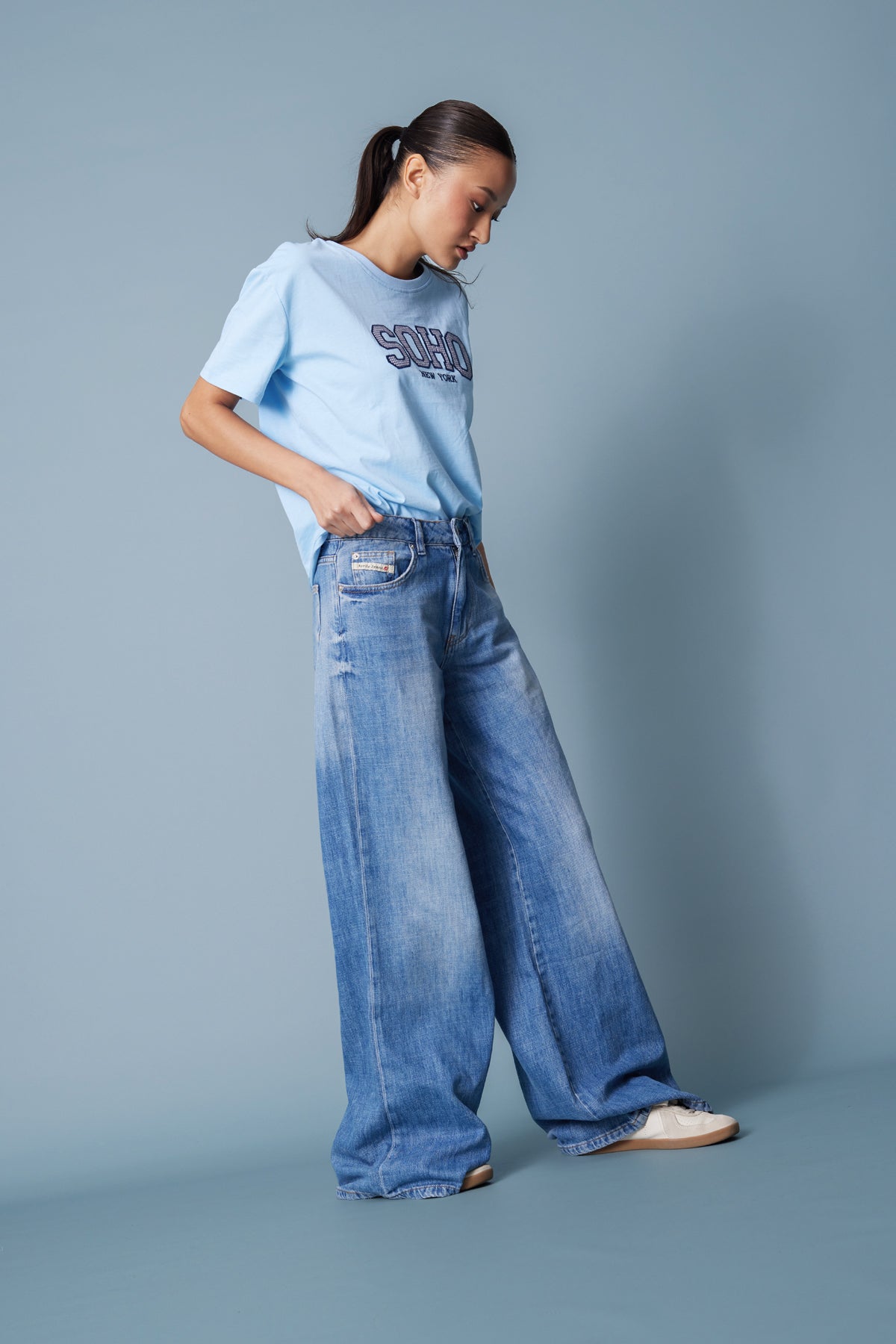 RELAXED FIT DENIM PANTOLON