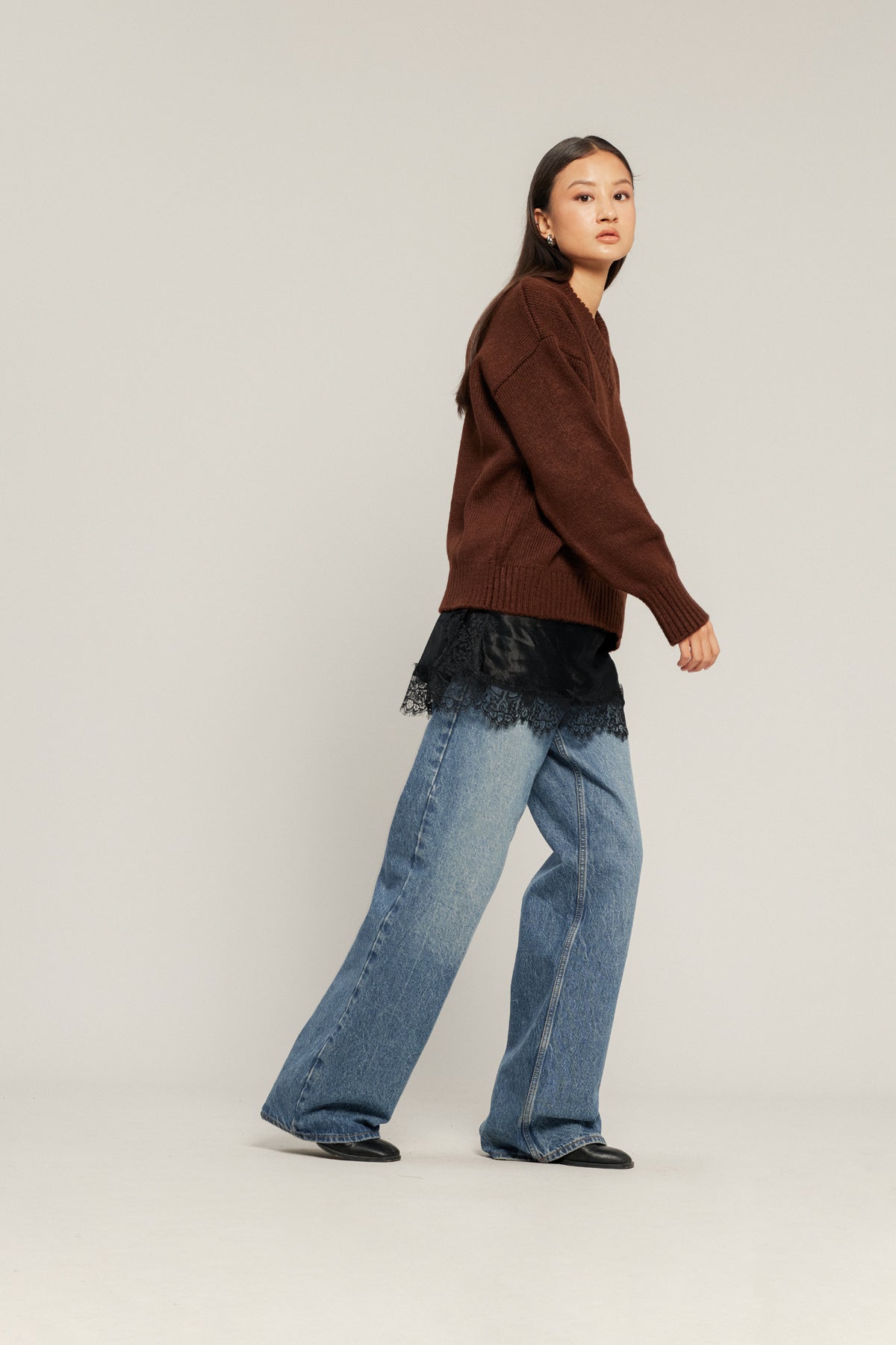 SATEN DETAYLI TRİKO KAZAK