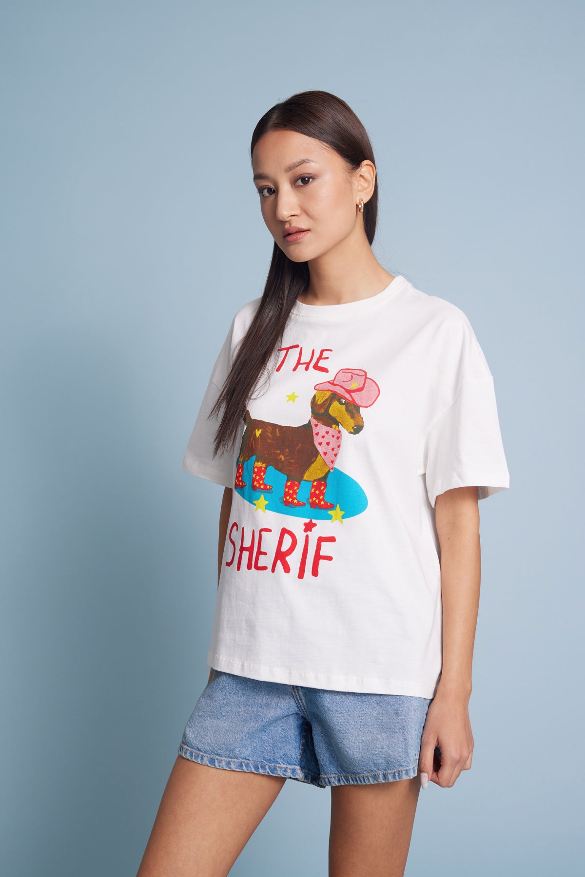 SHERIF KÖPEK BASKILI T-SHIRT
