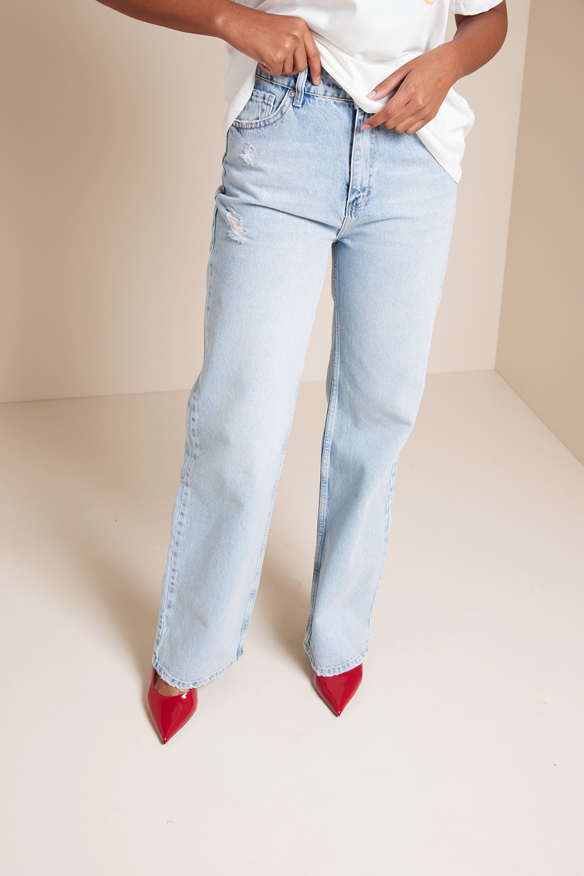 STRAIGHT FIT DENIM PANTOLON