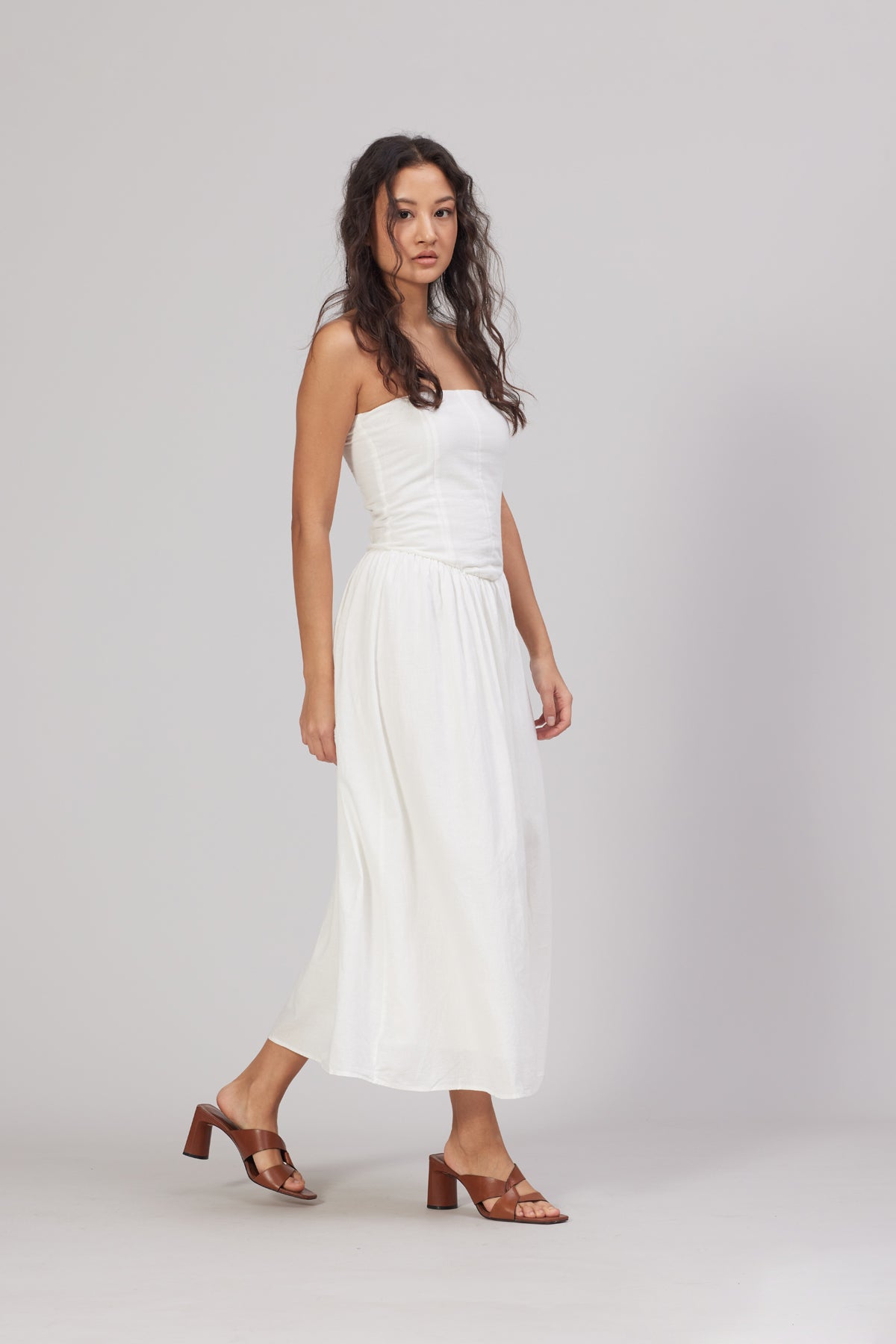 STRAPLEZ MAXI ELBISE