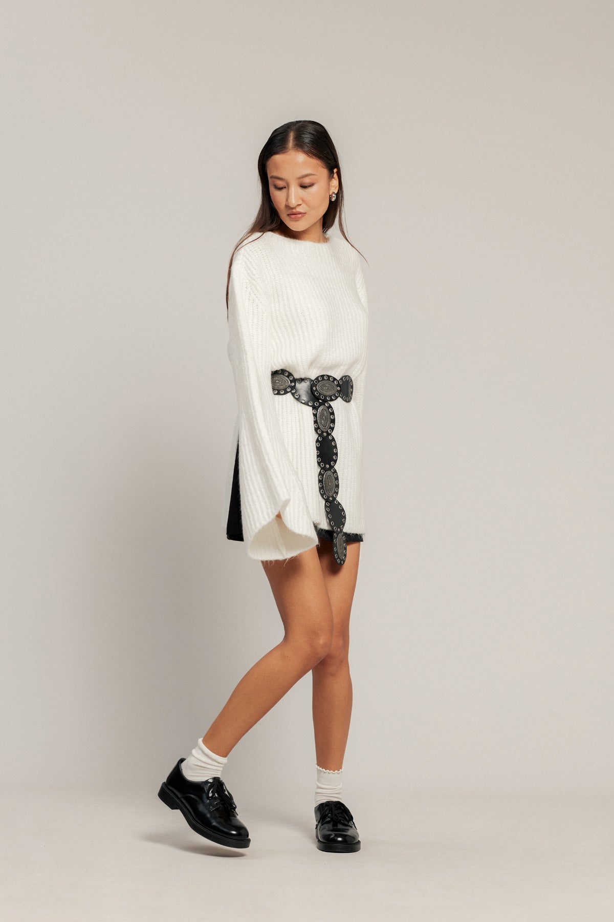 YIRTMAÇLI OVERSIZE TRİKO KAZAK