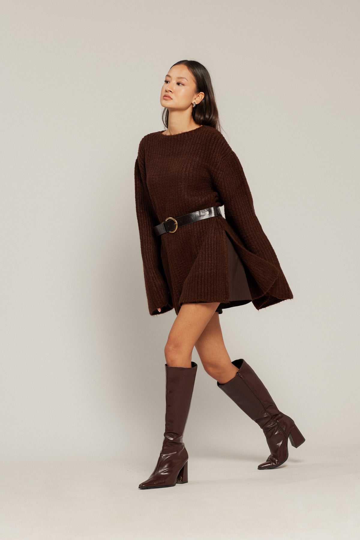 YIRTMAÇLI OVERSIZE TRİKO KAZAK