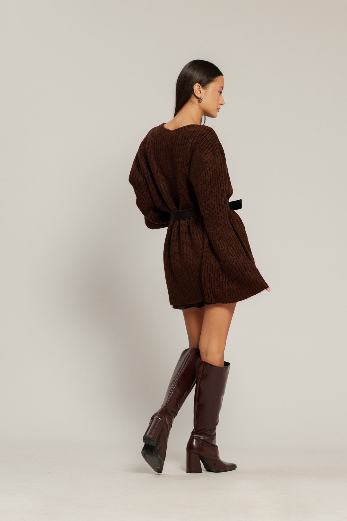 YIRTMAÇLI OVERSIZE TRİKO KAZAK