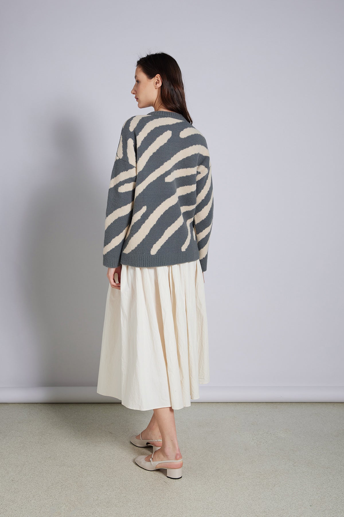 ZEBRA DESEN TRİKO KAZAK
